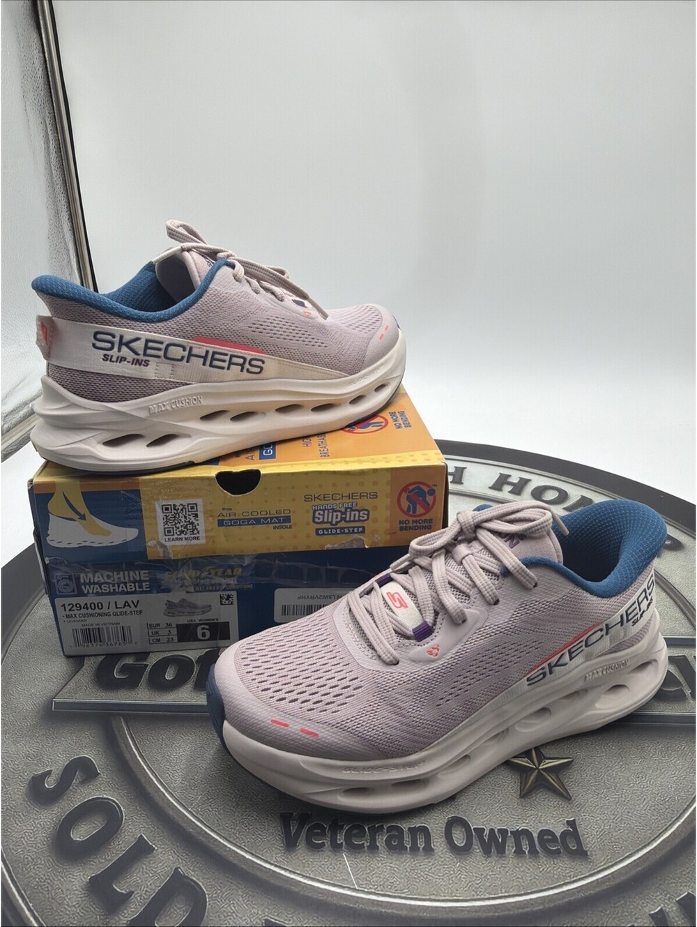 Skechers Slip-ins Max Cushioning Premier 2.0 Lavender Shoes 129400 Womens 6